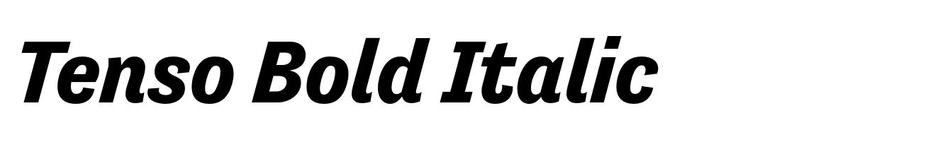 Tenso Bold Italic